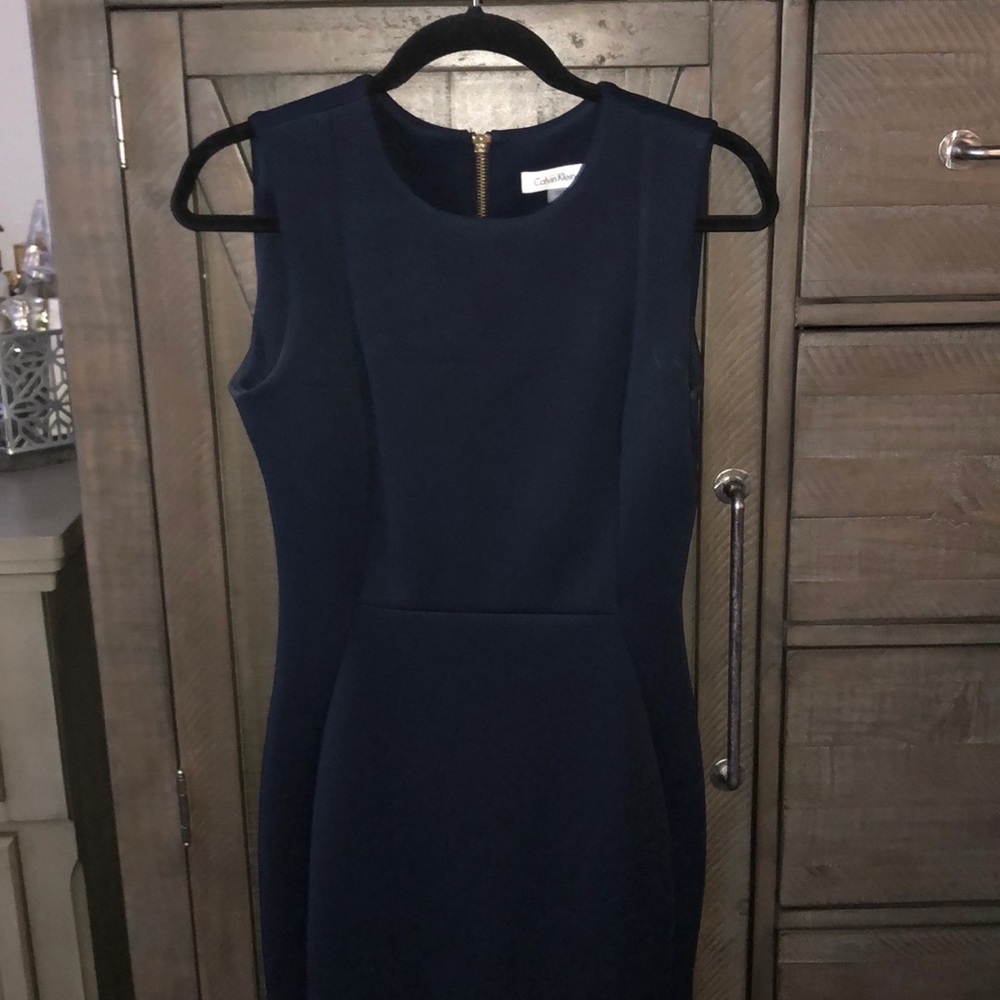 Calvin Klein Classic Navy Scuba Dress Size 6